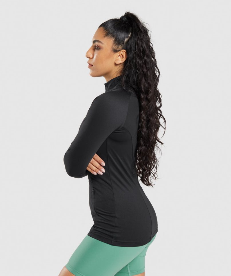 Women's Gymshark Training Jackets Black | CA 10A86D